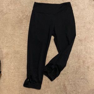 Balance collection small yoga capris with back-of-leg cross detail